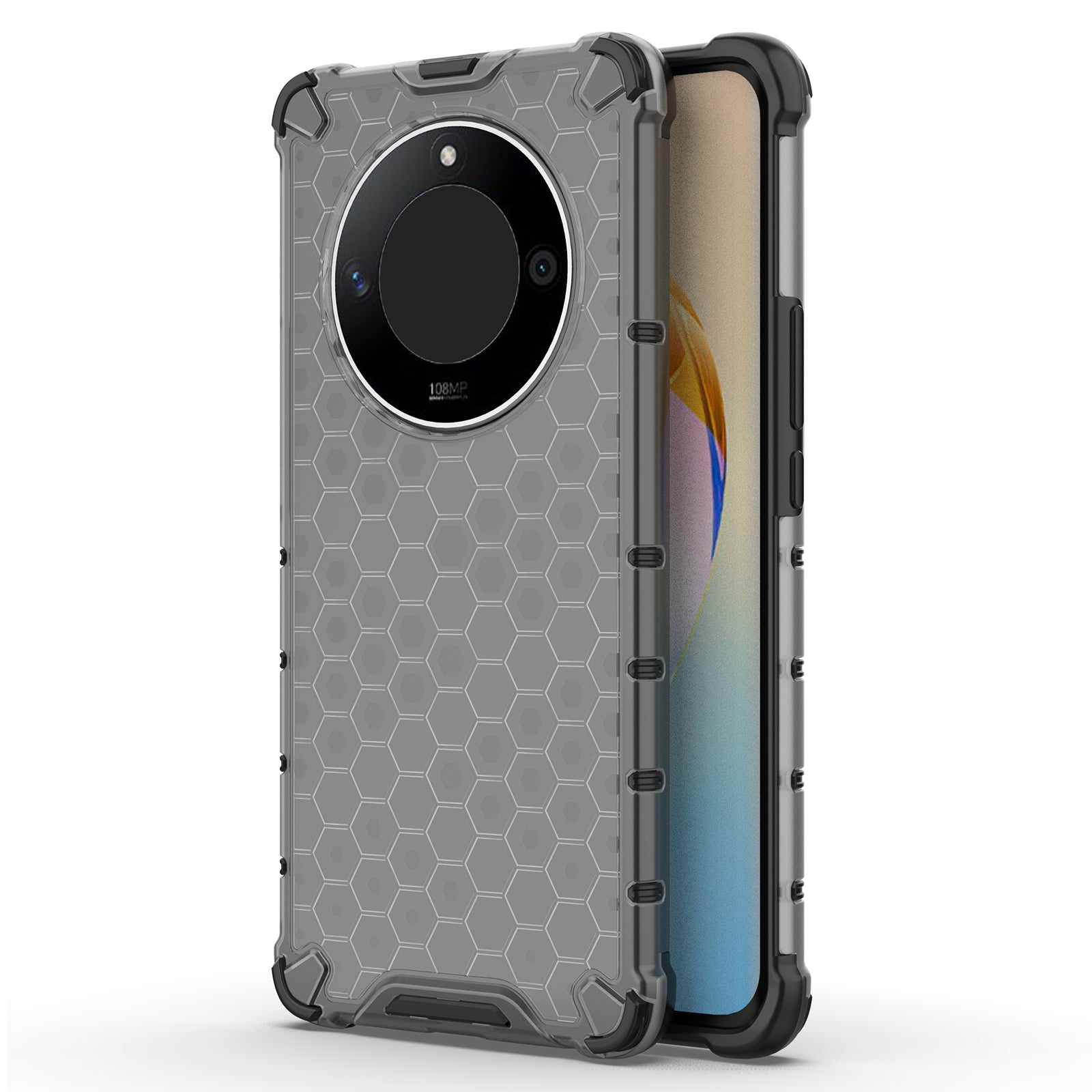 For Honor X50 5G / X9b 5G / Magic6 Lite 5G Case PC+TPU Anti-scratch Phone Shell with Honeycomb Design For Honor X50 5G / X9b 5G / Magic6 Lite 5G Case PC+TPU Anti-scratch Phone Shell with Honeycomb Design